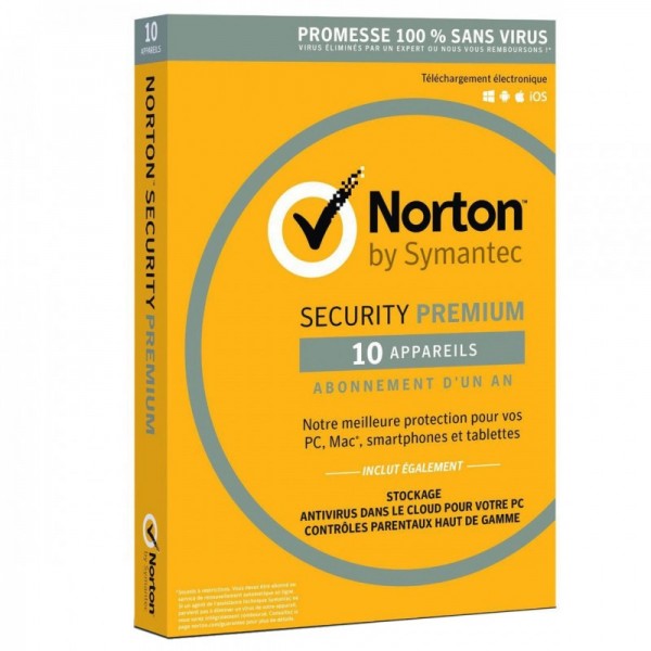 NORTON SECURITY PREMIUM 3.0 - 10 POSTES 1AN