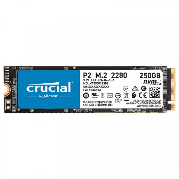 Crucial P2 M.2 PCIe NVMe 250GB SSD (CRUCIAL250SSD)
