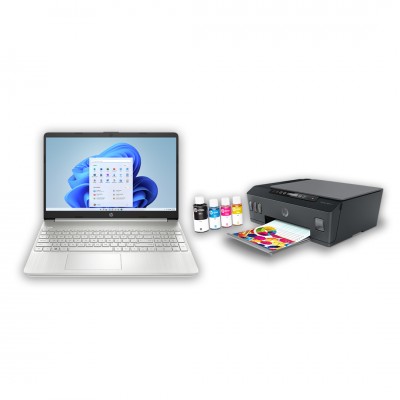 PACK Ordinateur portable HP 15s-eq3001nk AMD Ryzen5 5625U (6D6Y3EA)+Imprimante HP SMART THANK 515/516