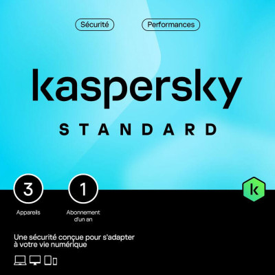Kaspersky Anti-Virus 2023 Standard - Licence 3 postes 1 an (KL10418BCFS-FFPMAG)