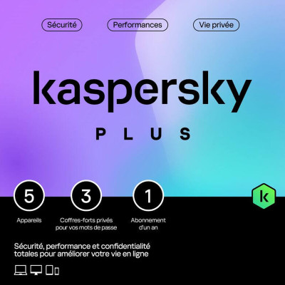 Kaspersky Anti-Virus 2023 Plus - Licence 5 postes 1 an (KL10428BEFS-SLIMMAG)