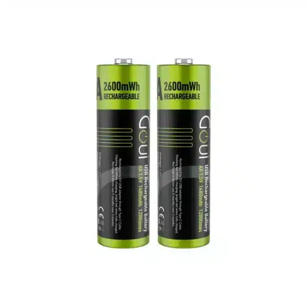 Goui Piles Rechargeables avec port Type-C AA (2 pièces) (G-AATC)