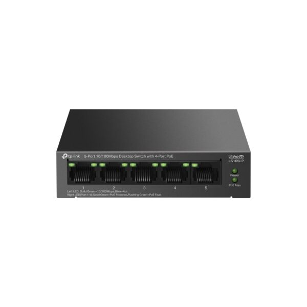 TP-LINK 5-Port 10/100 Mbps avec 4-Port PoE Desktop Switch (LS105LP)