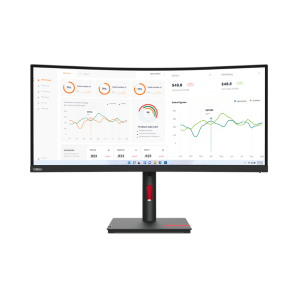 LENOVO Ecran Incurvé ThinkVision T34W-30 34" QHD (63D4GAT1EU)