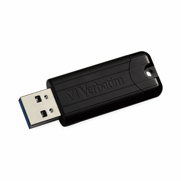 VERBATIM Clé USB PINSTRIPE 128 GB – Noir (49319)