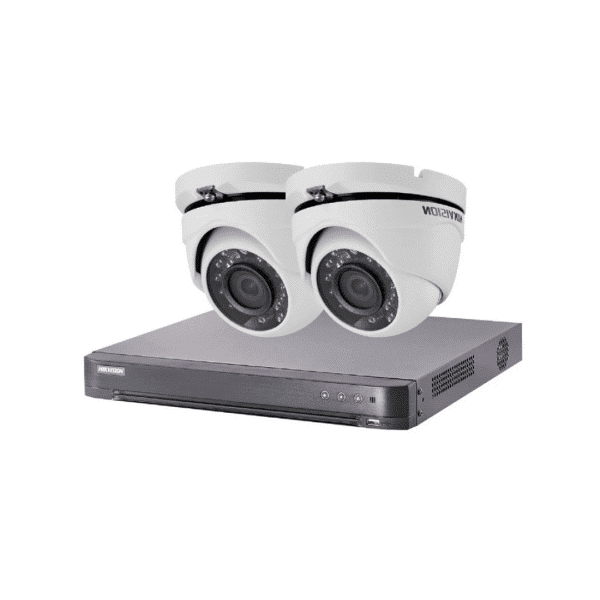 Hikvision - HIK-2DOM-THD-002 - Kit vidéo surveillance Turbo HD 2 caméras dôme (IRG1CD7V6HIS)